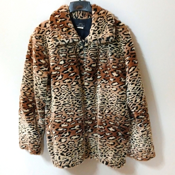 Pleasant Pheasant  faux fur jacket Animal Print GUC, Luxury,Mob Wife, Old Money - Picture 2 of 12